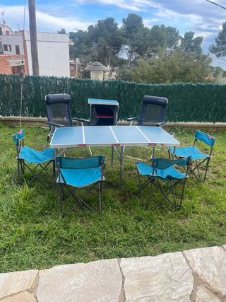 Silla Quechua Camping Azul, cuatro unidades