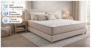 Colchón 90x190 muelles ensacados+visco 26cm NUEVO