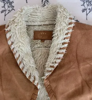 Chaqueta vintage ante y borreguito Talla S