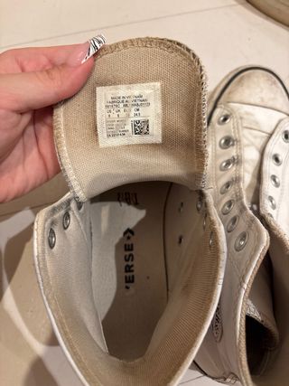 Zapatillas Converse plataforma blancas DE CUERO