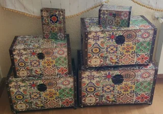 Baúles decorativos estilo mosaico