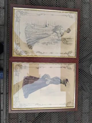 Cornici Vintage con Stampe Donne