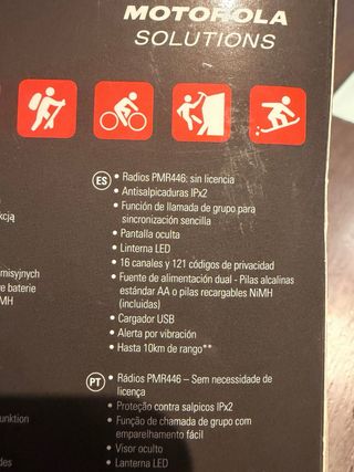 Walkie Talkie Motorola T82 Go Adventure