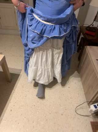 Traje de flamenca azul