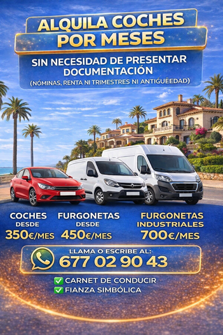 Furgoneta y coches alquiler