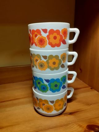 Tazas grandes LOTUS Florales (4 uds)