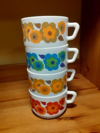 Tazas grandes LOTUS Florales (4 uds)