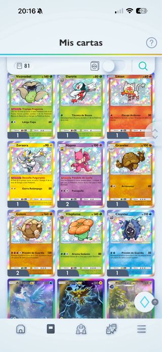 Cartas Pokémon TCG Shiny y 2 Estrellas