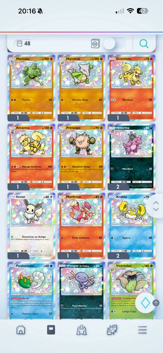 Cartas Pokémon TCG Shiny y 2 Estrellas