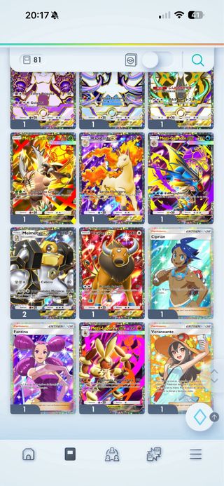 Cartas Pokémon TCG Shiny y 2 Estrellas