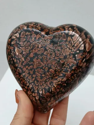 Posacenere Murano Vintage Cuore Rame