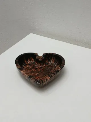 Posacenere Murano Vintage Cuore Rame