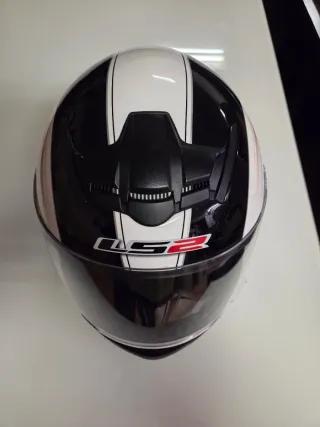 Casco Moto LS2 Negro y Blanco