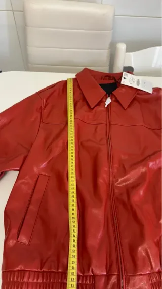Chaqueta Zara Polipiel Roja Talla S