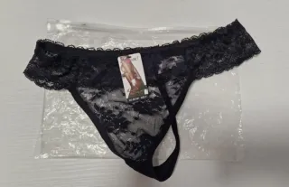 Perizoma pizzo nero taglia S
