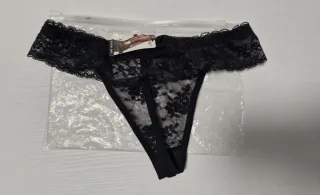 Perizoma pizzo nero taglia S