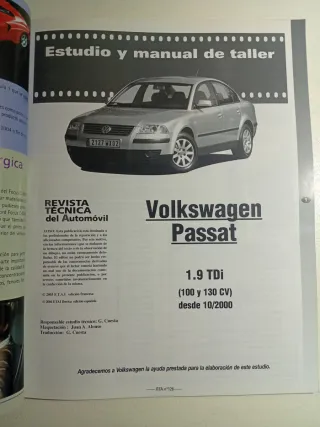 VOLKSWAGEN PASSAT B5 1.9 TDI MANUAL DE TALLER