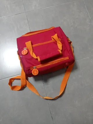 Bolso d hombro naranja y rojo