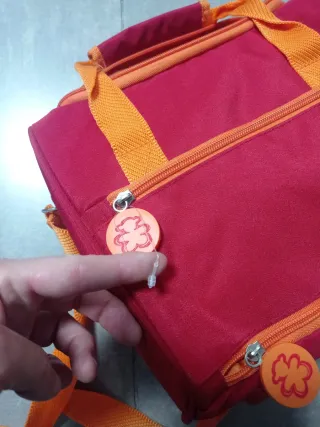 Bolso d hombro naranja y rojo