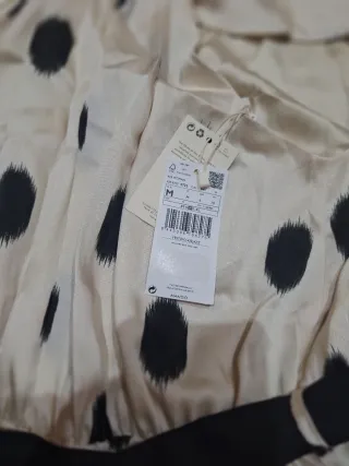 Vestido largo lunares Mango Talla M