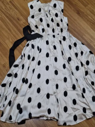 Vestido largo lunares Mango Talla M