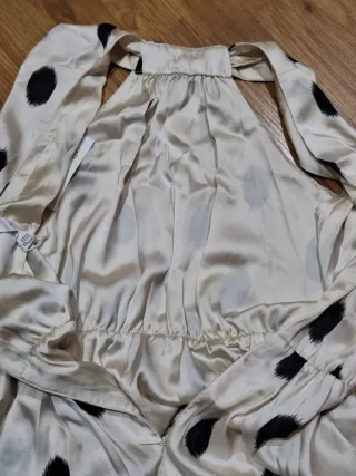 Vestido largo lunares Mango Talla M