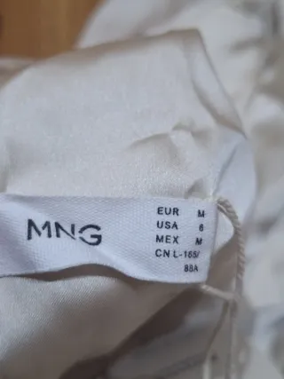 Vestido largo lunares Mango Talla M