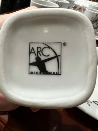 Juego de café flores cerámica