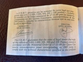 MONEDAS 500 ANIVERSARIO 2000 1000 500 200 100 PTS