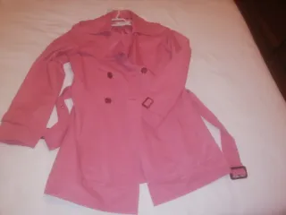 Gabardina Zara Rosa Talla M