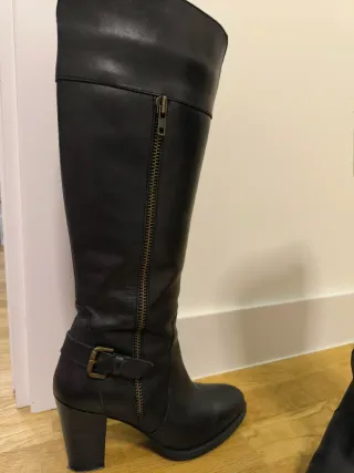 Botas altas de piel negras Strover