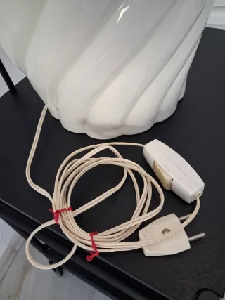 Pie de Lámpara Cerámica Blanca XL Antigua