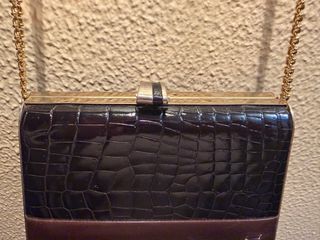 Bolso vintage piel efecto cocodrilo