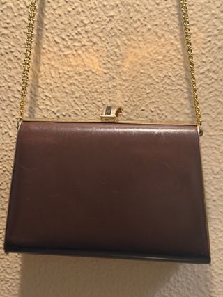 Bolso vintage piel efecto cocodrilo