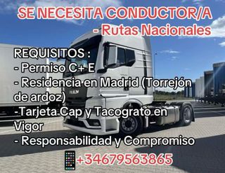 Trabajo conductores trailer nacional