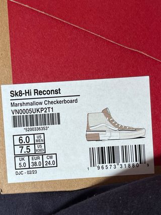 Zapatillas Vans SK8-Hi Reconstruct Talla 38