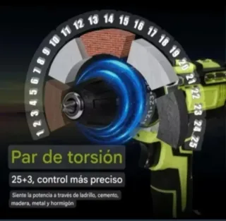 Taladro Atornillador Inalámbrico (2 Baterías)