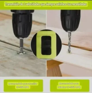 Taladro Atornillador Inalámbrico (2 Baterías)