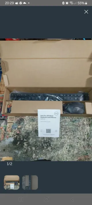 Teclado y Ratón Dell Inalámbricos Negro/Gris