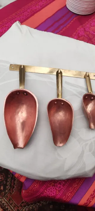 Juego Cucharas Medidoras Cobre Vintage