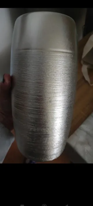 Vaso Maison du Monde argentato con magnolia