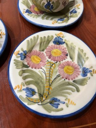 Juego de té de cerámica pintada a mano