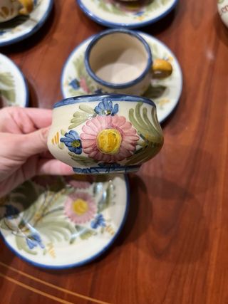 Juego de té de cerámica pintada a mano