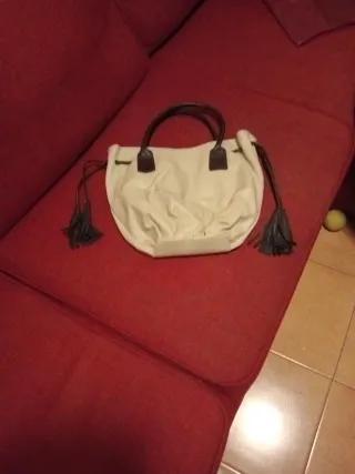 Bolso Beige y Marrón con Tiras