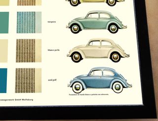 Carta Colores VW Escarabajo ● Cuadro 48 x 33 cm