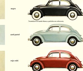 Carta Colores VW Escarabajo ● Cuadro 48 x 33 cm