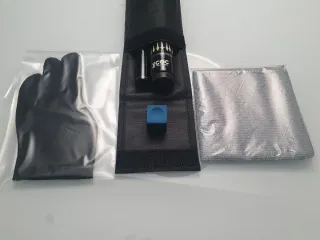 Funda para Taco Billar, Guante, Tiza y Paño