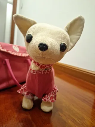 Perrito Chihuahua Interactivo de peluche con bolso
