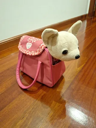 Perrito Chihuahua Interactivo de peluche con bolso