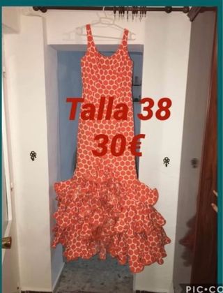 Traje de flamenca talla 38